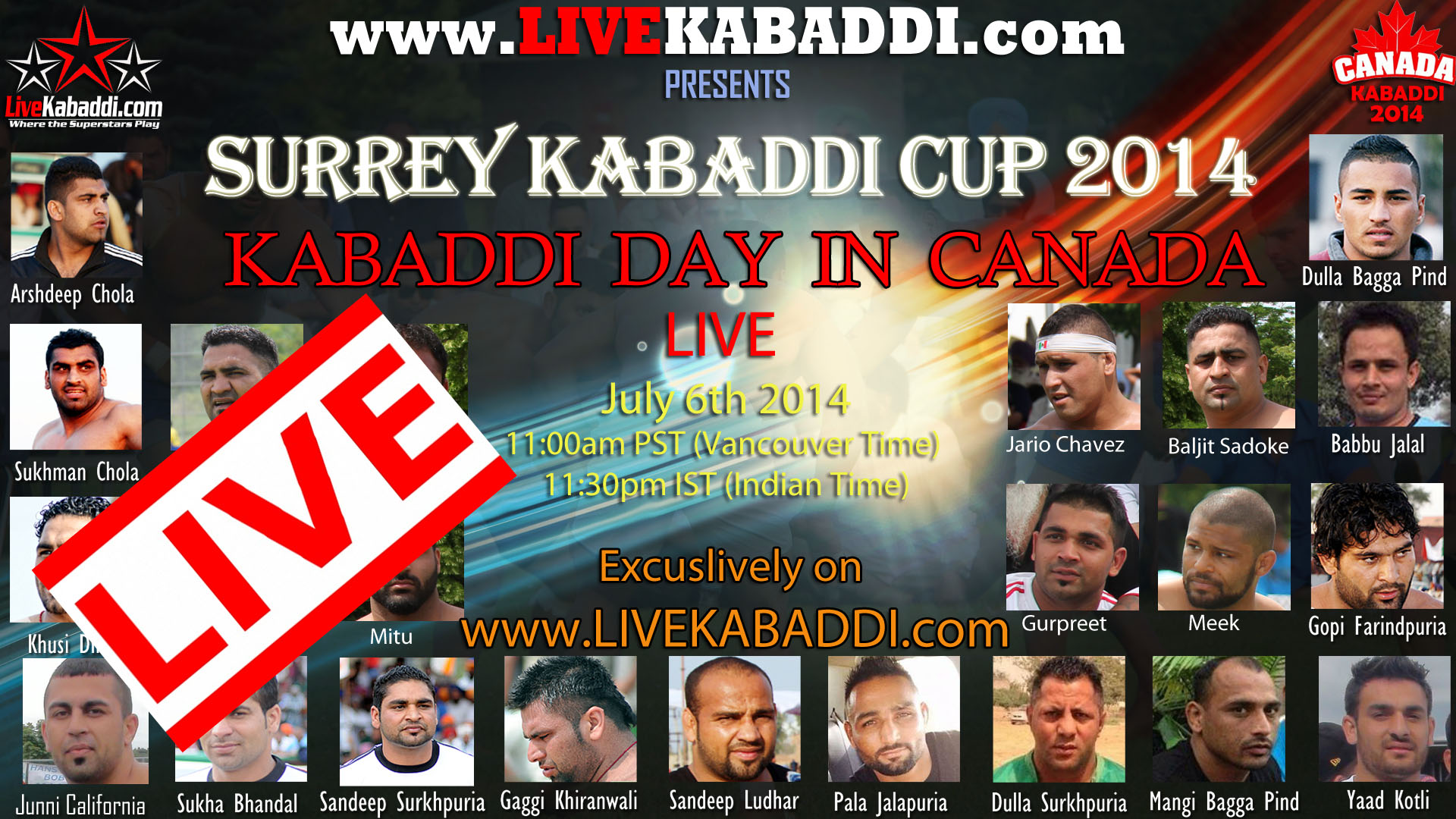 LIVE - Kamagata/Surrey Kabaddi Cup - Canada Kabaddi 2014 ... - 1920 x 1080 jpeg 472kB