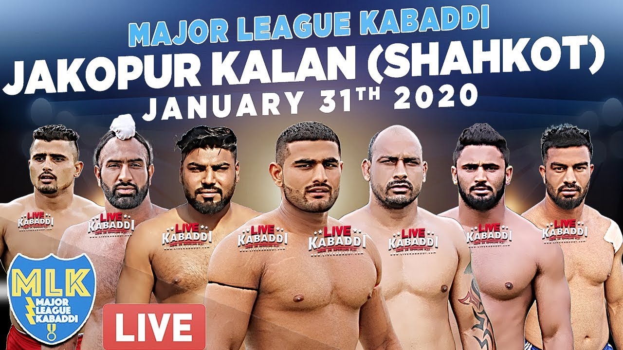 Live Jakopur Kalan Shahkot Major League Kabaddi Cup Live Kabaddi