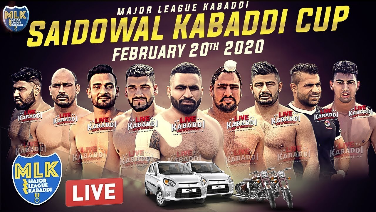 LIVE Saidowal Jalandhar Kabaddi Cup 2020 Major League Kabaddi