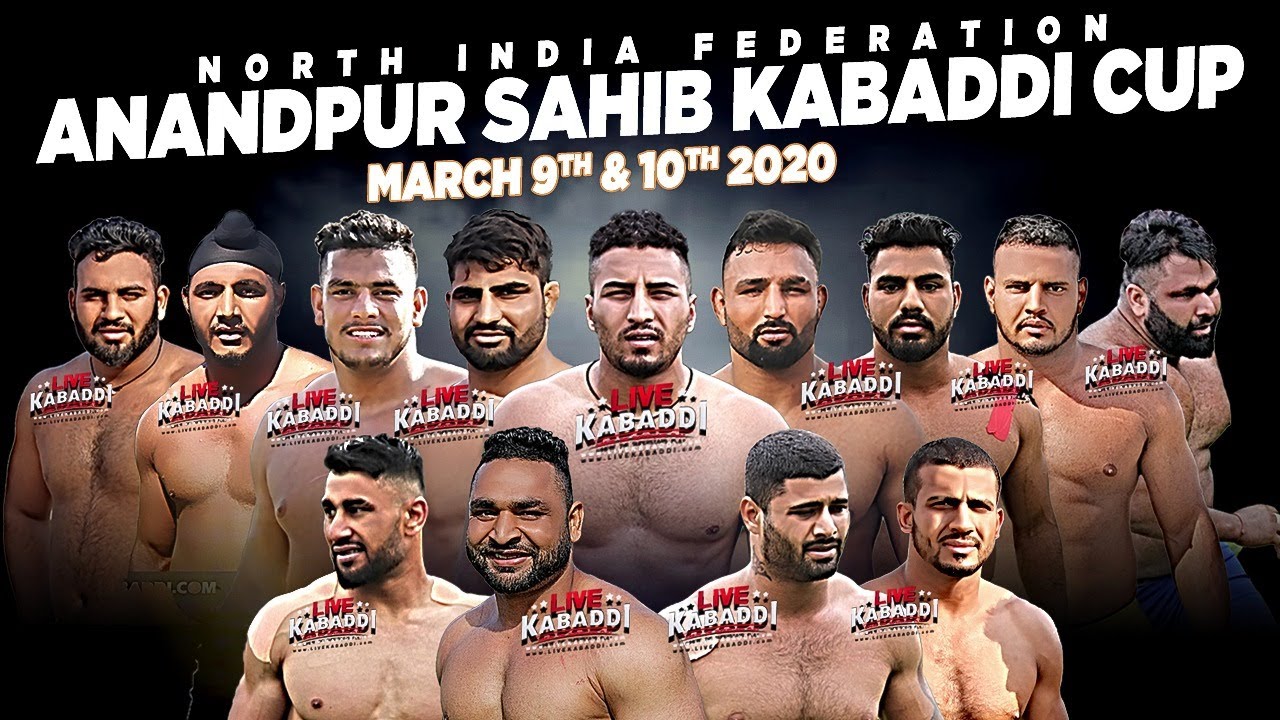 LIVE Anandpur Sahib Kabaddi Cup 2020 North India Kabaddi Federation